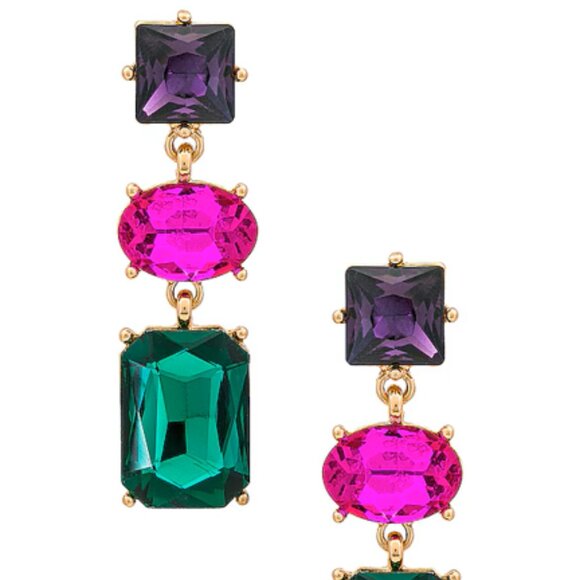 Petit Moments | Allie Earrings in Emerald - Picture 3 of 4